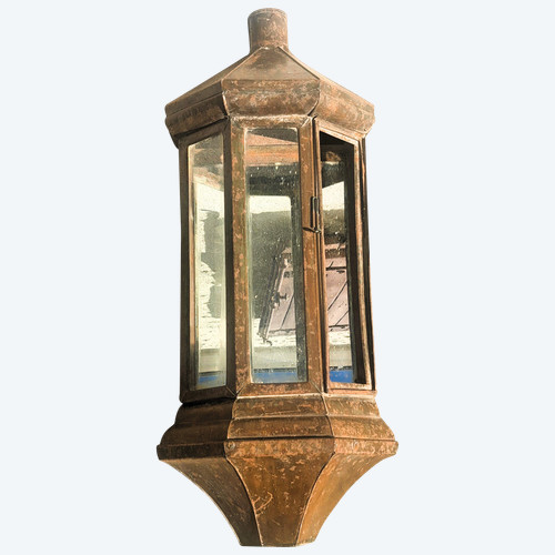 Antique wall-mounted lantern, mid-20th century