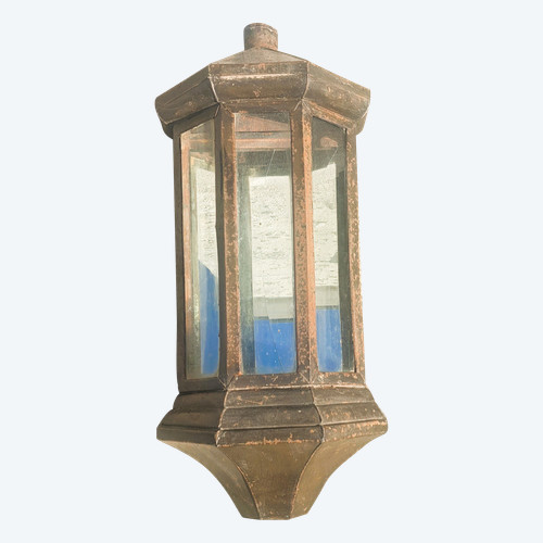 Antique wall-mounted lantern, mid-20th century