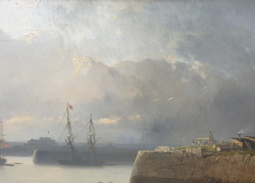 Jules HINTZ - L'entrée du port de Jersey