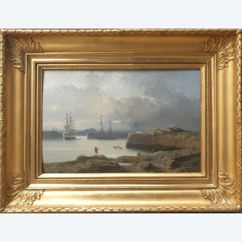 Jules HINTZ - L'entrée du port de Jersey