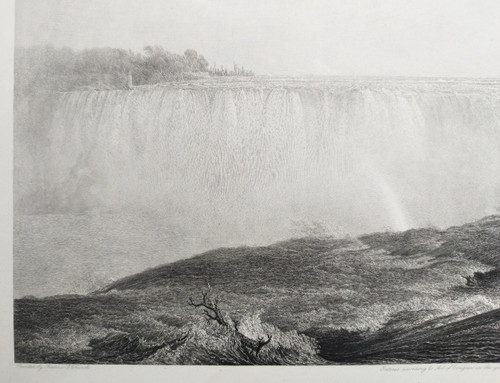 Niagara Falls Engraving Etching 19th C Old Print