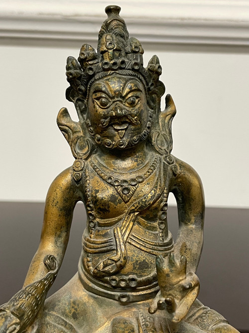 Statuette Kubera en bronze doré Tibet Ou Népal 19ème