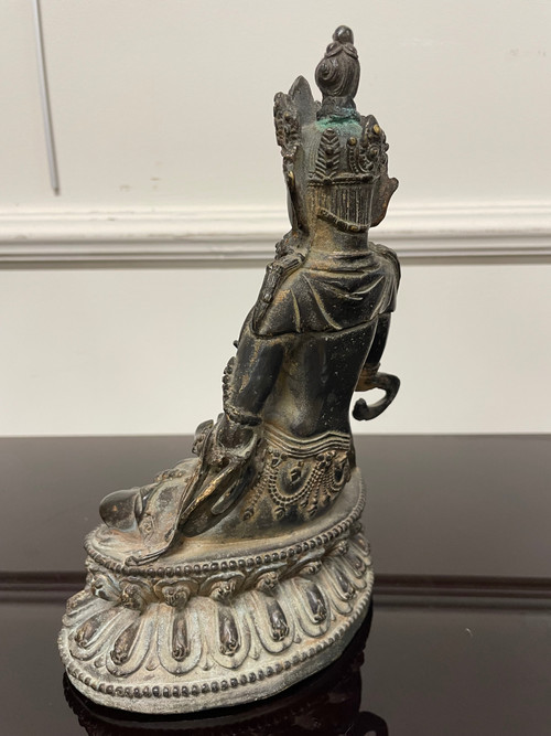 Maitreya Buddha statuette Bronze China 18th century