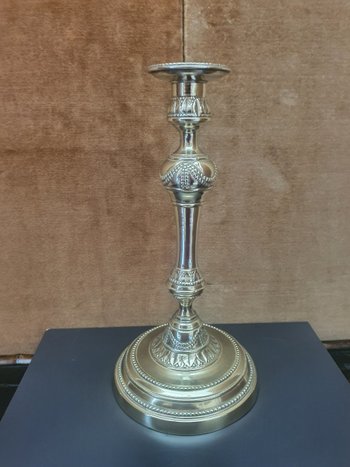 Candlestick, Gilt bronze, Louis XVI period.