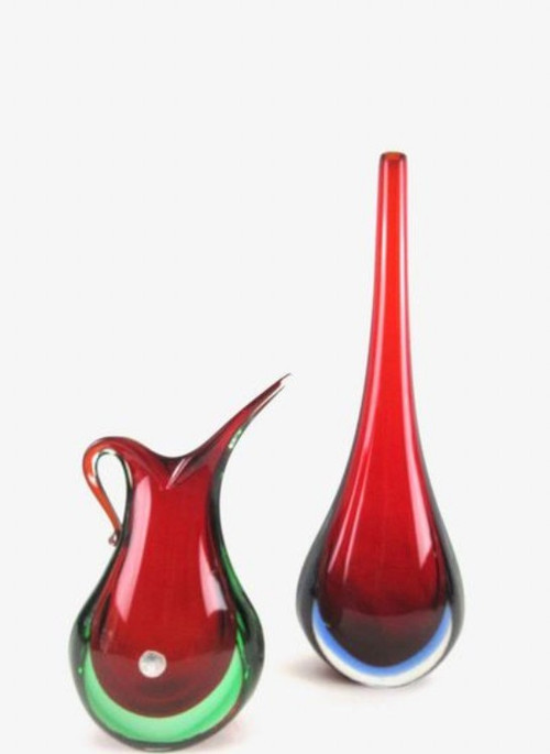 Deux vases dits Sommerso 