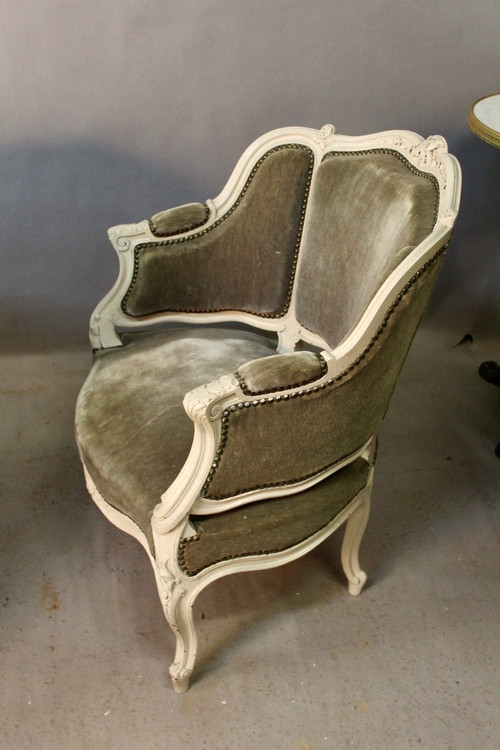 Pair De Fauteuils Corbeille De Style Louis XV