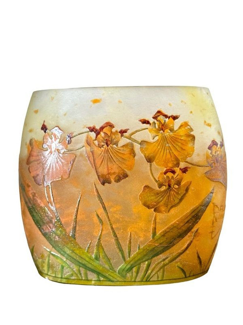 Daum Nancy "Orchid" vase