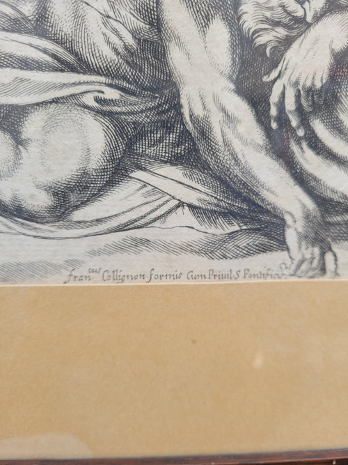 Aurore Et Cephale, Gravure Encadrée, Carracci, XVIIème Siècle ?