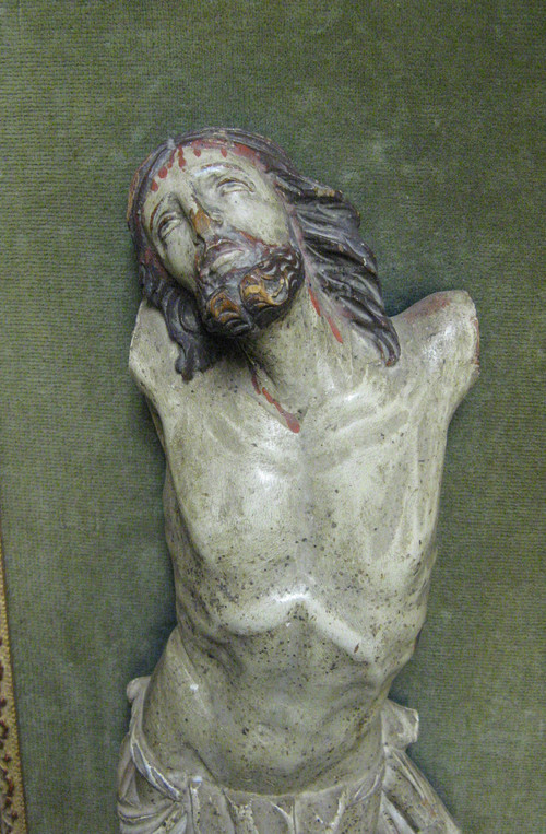 Christ en bois sculpté polychrome, XVIIIe siècle 