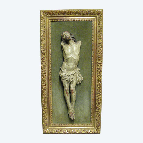 Christ en bois sculpté polychrome, XVIIIe siècle 