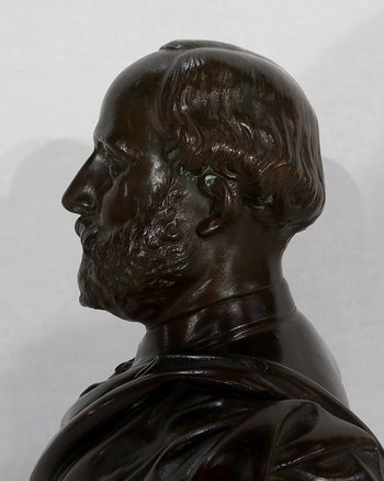 Busto in bronzo "Il conte di Chambord" di J-L Véray - Fine del XIX secolo