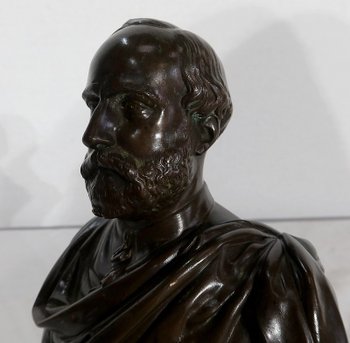 Busto in bronzo "Il conte di Chambord" di J-L Véray - Fine del XIX secolo