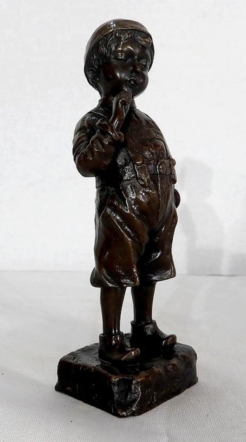 Bronze "The Little Smoker" by J. Schmidt-Felling - 2nd half of the 19th century