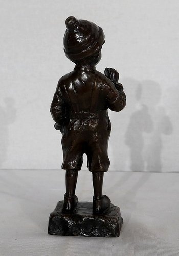 Bronze "The Little Smoker" by J. Schmidt-Felling - 2nd half of the 19th century