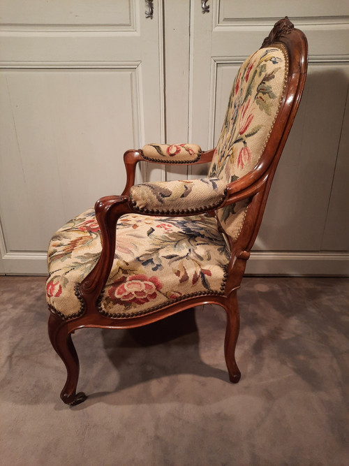 Pair of rosewood armchairs from the Napoleon III period.