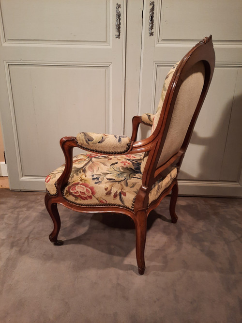 Pair of rosewood armchairs from the Napoleon III period.