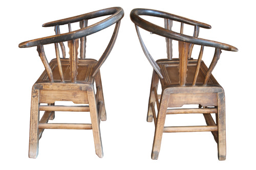 A Pair of Old Chinese Armchairs from the 18th Century 