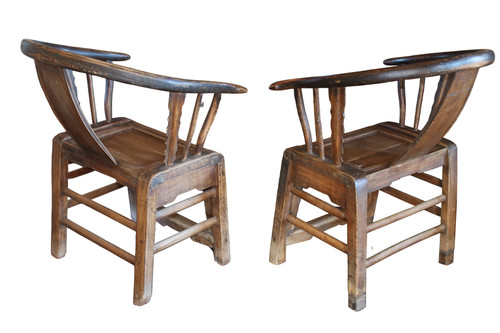 A Pair of Old Chinese Armchairs from the 18th Century 