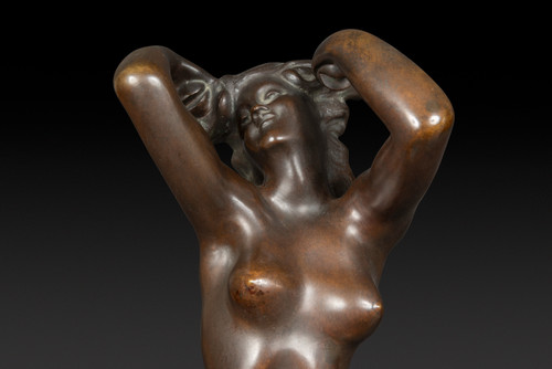 Statua in bronzo "LA DANZATRICE CON LE CASTAGNETTE" di JEF LAMBEAUX (1852 – 1908):