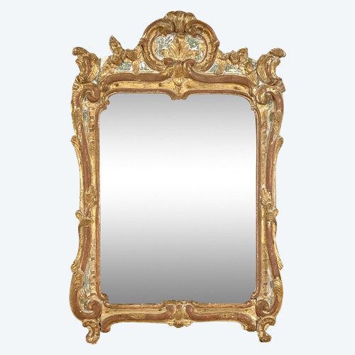 Miroir en bois doré XVIII