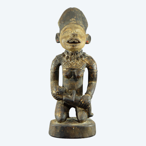 Democratic Republic of Congo, Yombe People, Carved Wooden Sculpture, 20th Century.