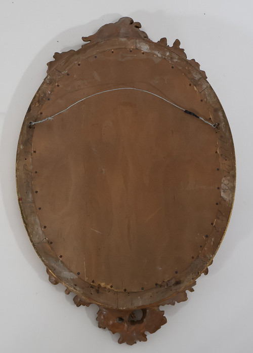 Oval mirror Napoleon III period 