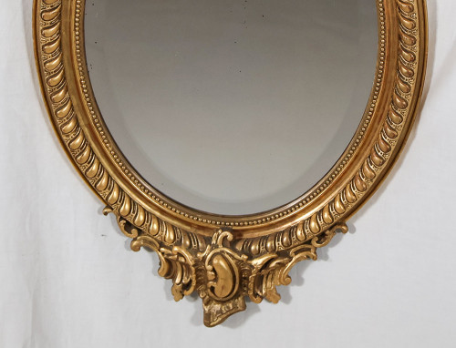 Oval mirror Napoleon III period 