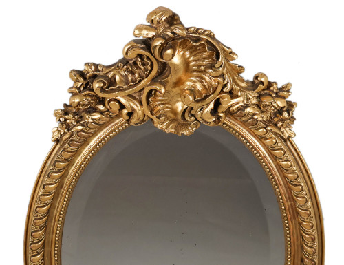 Oval mirror Napoleon III period 