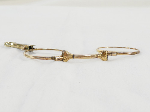 Glasses Lorgnon binocle Face a main in STERLING SILVER vermeil