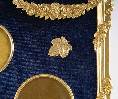 A Louis XVI style gilt bronze photo frame, late 19th century