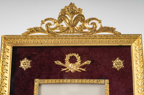 A pair of Louis XVI style photo frames, late 19th century 