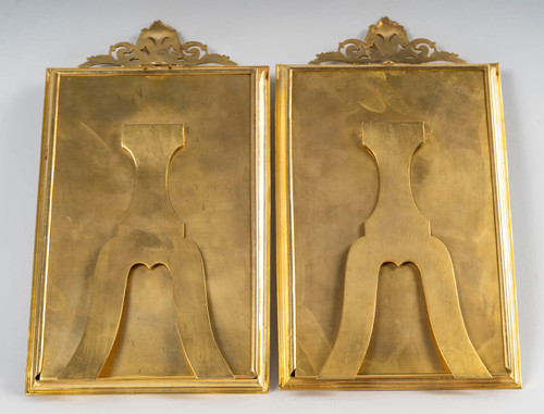 A pair of Louis XVI style photo frames, late 19th century 