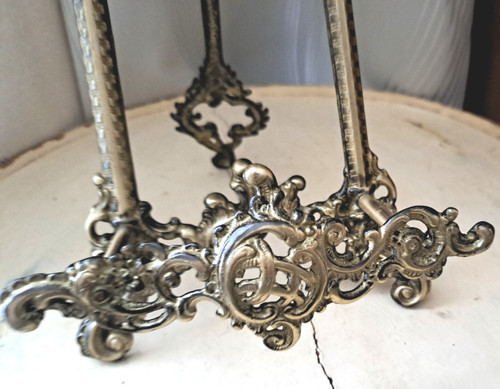 Old Gilt Bronze Frame Support Early 20th Century Louis XV Style 