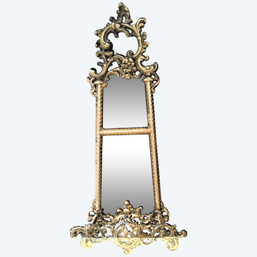 Old Gilt Bronze Frame Support Early 20th Century Louis XV Style 