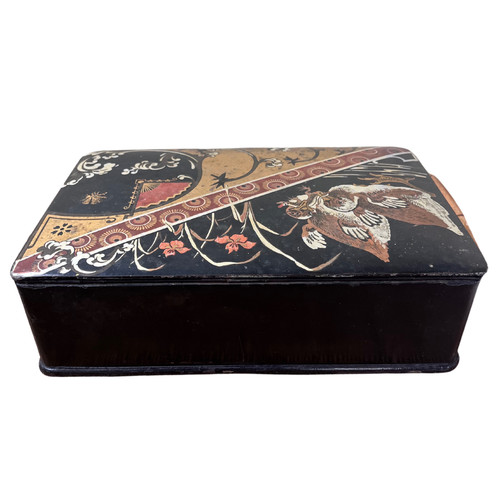 Large papier-mâché box - Late 19th Century