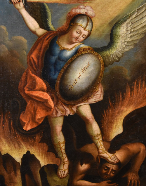  Saint Michael The Archangel, Juan Pedro López (venezuela, 1724 - 1787)