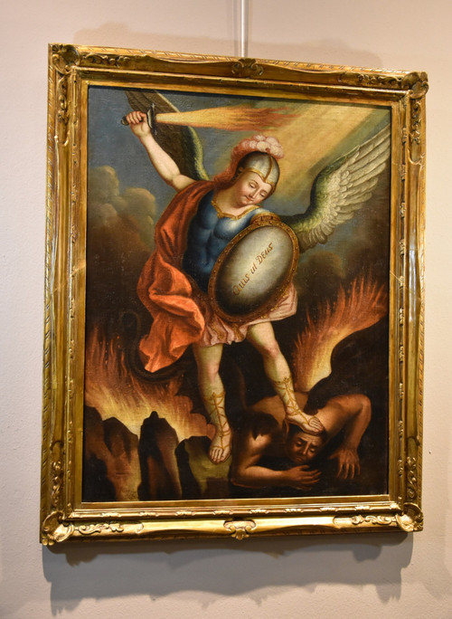  Saint Michael The Archangel, Juan Pedro López (venezuela, 1724 - 1787)