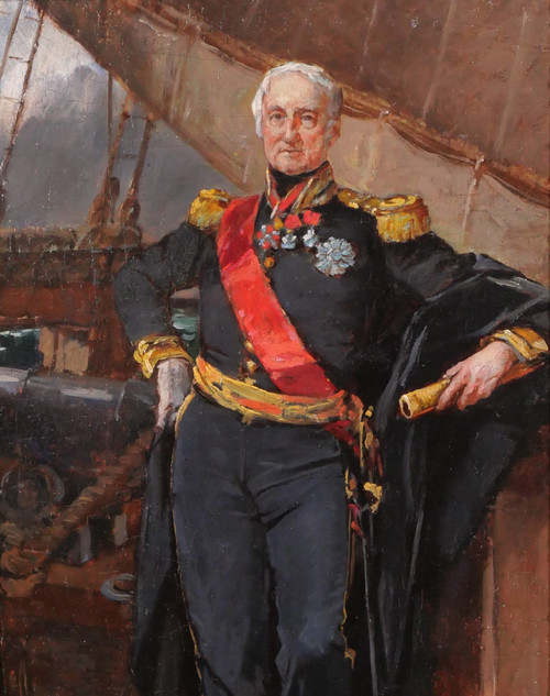 Victor Chavet Porträt Vizeadmiral Jacques Bergeret Schloss Versailles Meer Marine Boot