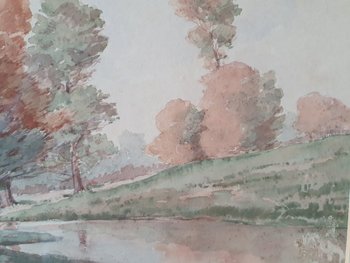 Sous Bois En Automne, Aquarelle , Ivan Kowalsky , 1906 .