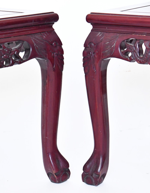 Suite of 10 Chinese chairs in red lacquer