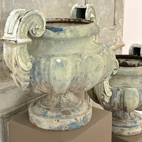 Pair of 19th century cast iron basins