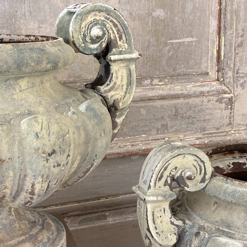 Pair of 19th century cast iron basins