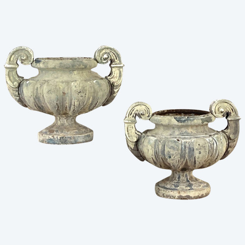 Pair of 19th century cast iron basins