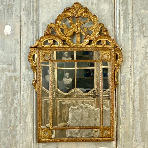 Miroir à parecloses d'époque Régence