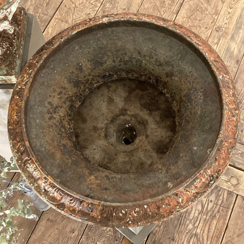 Pair of 19th century cast iron basins