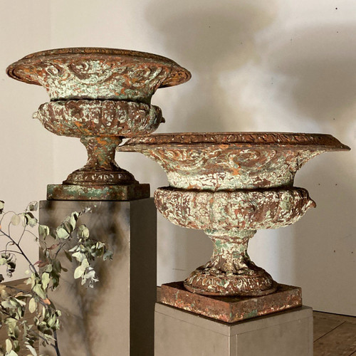 Pair of 19th century cast iron basins