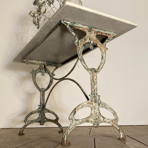 Art Nouveau cast-iron bistro table