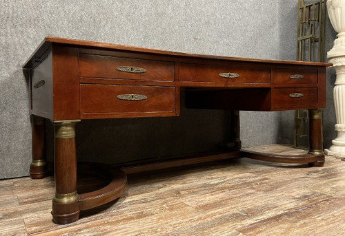 double-sided Empire-style Minister's desk in mahogany circa 1900