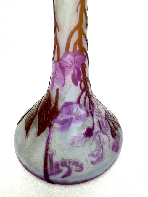 Legras, wisteria vase