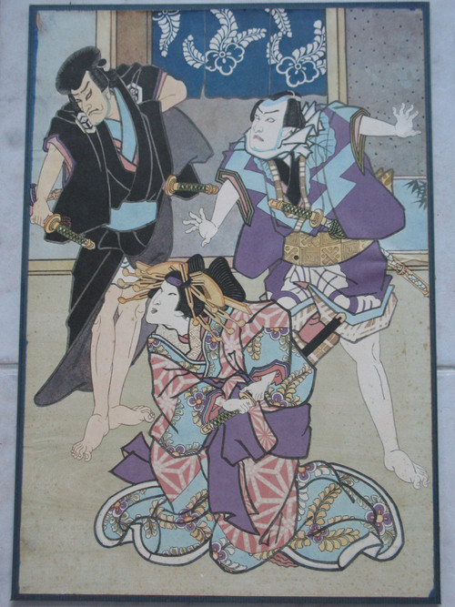 4 large Japanese prints